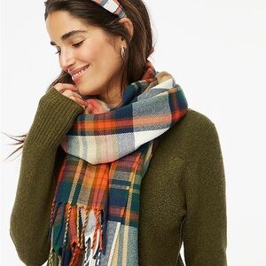 J. Crew Factory Juniper Plaid Multicolor Scarf